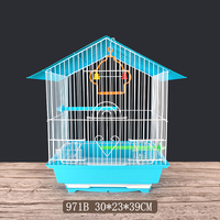 Cage à oiseaux extérieure à motif solide moderne volière en fer avec fermeture à glissière pour élevage de perroquets plateau en plastique de type palette