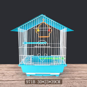 Papağan yetiştiriciliği palet tipi plastik tepsi için fermuar kapatma ile Modern katı desen açık kuş kafesi demir kafes - Product Image 4