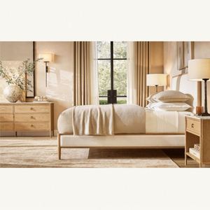 Muebles para el Hogar, Cama Personalizada Tamaño Queen/King, Estructura de Madera, Panel de Tela, para Dormitorio - Product Image 5