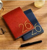 Carnet de notes personnalisé en cuir PU véritable, style vintage, avec reliure cousue, couverture rigide, couleur personnalisable, vente en gros