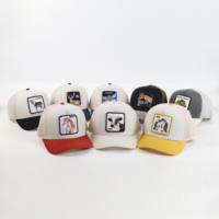 Topi Trucker Jaring 5 Panel Berkualitas Tinggi Motif Rusa Sika Bordir Kain Musim Panas Performa Tinggi Memancing Hip Hop Fashion Unisex