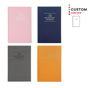 Couverture en tissu de lin à couverture rigide personnalisée A5 Carnets de notes de journaux de pleine conscience de gratitude d'amélioration de soi quotidienne - Product Image 4