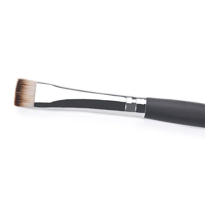 Professional Single Flat Head Eyebrow Brush Private Label Eye Defining Brush Makeup Tools Black Soft Eyeliner Makeup Brush