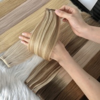 Findvirginhair – tissage en lot de cheveux Remy russe 12a, Double tissage, à la Machine, plat, cousu, perlé, noué, Premium