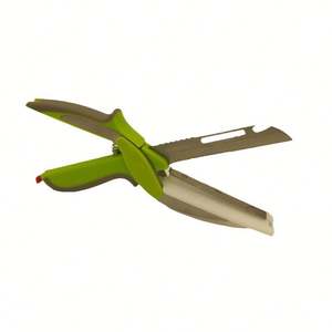 2024 conveniente 2 en 1 cocina inteligente tijeras para picar alimentos rebanador de frutas y verduras tijera tabla de cortar tijeras - Product Image 1