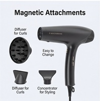Moteur sans balais haute vitesse 110 000 tr/min, accessoire de sèche-cheveux électrique 2500W, 3 vitesses, 3 réglages de chaleur, pour hôtel, maison, salon