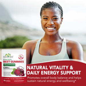 SOLOTREE 무설탕 천연 비트 뿌리 구미 영양 지원 여성과 남성을위한 에너지 및 초점 지원을위한 비트 뿌리 구미 - Product Image 6