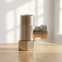 Accessoires de robinetterie de marque OEM de haute qualité, Vanne à boisseau sphérique en T, Interface 1/2'', Vanne sphérique en acier inoxydable 304
