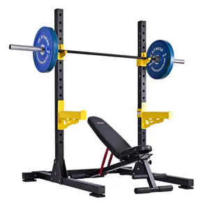 Open squat rack bench press supporto per bilanciere combinato per letto pesante attacco per telaio powerlifting in vendita