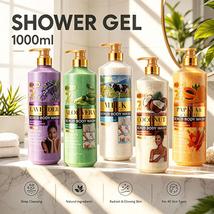 Gel Douche Exfoliant Éclaircissant et Blanchissant 7 Jours, Mousse Nettoyante Sans Résidu 1000ml, Lavant Corporel Exfoliant pour Peaux Foncées - Product Image 1