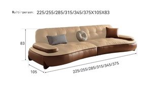 Juego de Sala de Estar Moderno de Diseño Italiano KMJ, Cama Esquinera con Cuero PU, en Oferta para Hogar, Hotel y Villa 900-XXX Retro I - Product Image 2