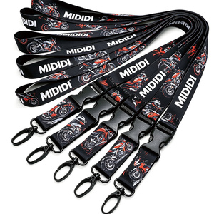 Lanière personnalisée avec crochet en métal noir, lanière promotionnelle en polyester, lanière <span class=keywords><strong>porte</strong></span>-clés moto et voiture, cadeaux de hockey - Product Image 1