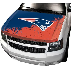 Cubierta de capó de bandera de coche de fabricación más vendida al por mayor New England Patriots 120x160cm cubierta de capó de New England Patriots personalizada Fla