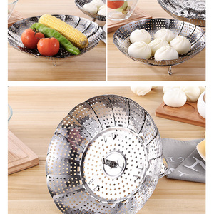 Cesta Vaporera para Verduras, Plegable, Expandible, <span class=keywords><strong>de</strong></span> Acero Inoxidable Premium, Vaporera para <span class=keywords><strong>Cocinar</strong></span> Vegetales - Product Image 4
