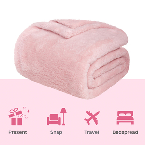 Manta de Lana Sintética Súper Suave y Esponjosa de 50x70 Pulgadas para Uso Invernal, Antiácaros, Moderna, 100% Poliéster, Personalizable - Product Image 3