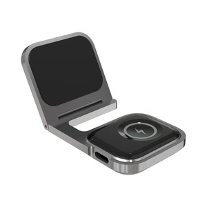 Soporte de <span class=keywords><strong>Carga</strong></span> Inalámbrico para Automóvil con Logotipo Personalizado OEM ODM, Base de Aleación de Aluminio y Soporte para Reloj Inteligente - Product Image 1