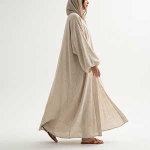 CUSTOM Premium Twill Women Muslim Abaya with <b>Modest</b> Inner Dress Wholesale Islamic Full Length <b>Modest</b> Abaya 2 Pieces <b>Set</b> - Product Image 2