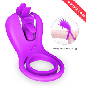 S-HANDE Siliconen Clitoris Stimuleren Penis Mouwen Tong Vibrerende Grote <span class=keywords><strong>Cock</strong></span> <span class=keywords><strong>Ring</strong></span> Toys Sex Adult - Product Image 2