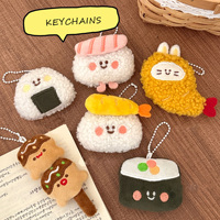 Restauration rapide Hamburger en peluche frites Toast Hot Dog mignon Mini porte-clés promotionnel en peluche douce personnalisé