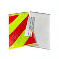 Drapeau de signalisation de sécurité en PVC réfléchissant jaune fluorescent haute visibilité, imprimable, pour livraison