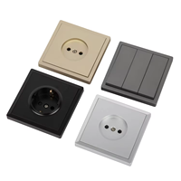 Interrupteurs muraux de style allemand, français, russe, design luxueux, cadre fin, EU 80*80, boutons poussoirs