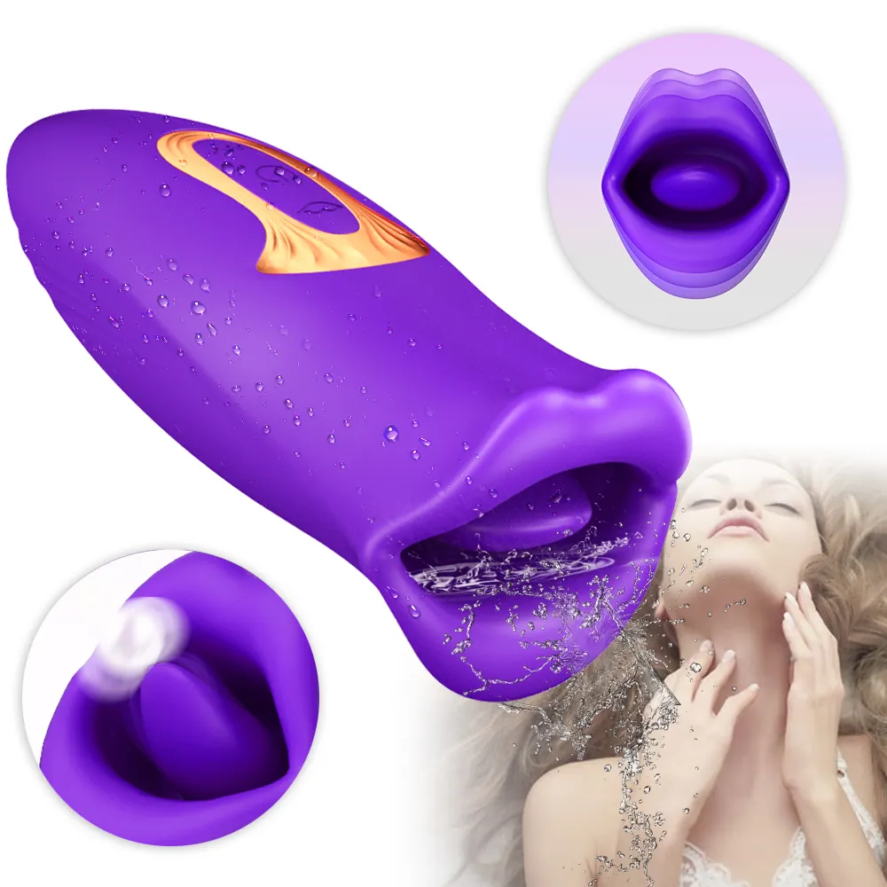 Hot Selling Mouth Vibrator Sex Toys For Women Nipple Tongue Licking Bitting Vibrator Oral Clitoris Stimulation Adult Toys