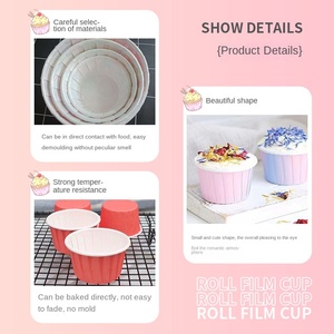 แม่พิมพ์เค้กมัฟฟินแบบใช้แล้วทิ้งเกรด<span class=keywords><strong>อาหาร</strong></span>ใช้อบเค้กแบบฟิล์มม้วนติดผนังแบบแผ่นเดียวขายส่งพร้อมพิมพ์ปั๊ม - Product Image 4