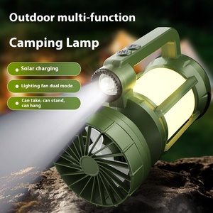 Ultra-Long Life Rechargeable Camping Light <b>Solar</b> Outdoor Fan Multi-Functional Emergency Portable Light for Tent Battery <b>Powered</b> - Product Image 2