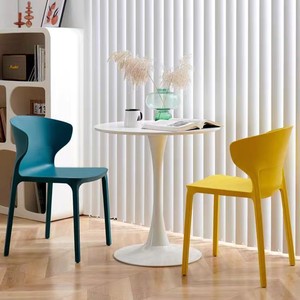 Modern Minimalist Plastic <b>Chair</b> Lightweight Dining <b>Chair</b> For Home Office Bedroom <b>Study</b> Adult Use - Product Image 3