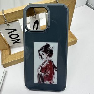 Coque de protection magnétique intelligente en TPU + verre avec écran E Ink LED NFC antichoc pour 17 Air 16 12 13 14 15 Pro Max DIY - Product Image 1