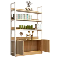 Промышленная книжная полка, открытая широкая офисная полка для книг Etagere, деревянные и металлические книжные шкафы, Современная полка для гостиной