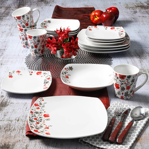 Juego de vajilla de cerámica, juego de cena de porcelana Simple con calcomanía, novedad de <span class=keywords><strong>2022</strong></span> - Product Image 2