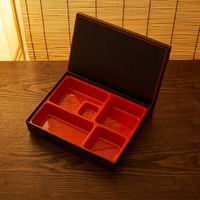 Boîte à bento japonaise à température ambiante avec cinq/six compartiments, en plastique, capacité 1-2L, ensemble repas professionnel pour adultes