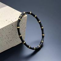 Bilezik En Acier inoksidable18k Trois Diamants Titane bilezik En Acier euro-américain modu Snap - on bilezik