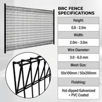 Oferta Especial: Valla de Seguridad BRC Galvanizada con Recubrimiento en Polvo, Malla de Alambre Soldada con Parte Superior Triangular para Jardín
