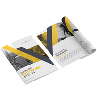 Dépliant publicitaire personnalisé bon marché, impression en couleur avec finition brillante, Service de taille personnalisée