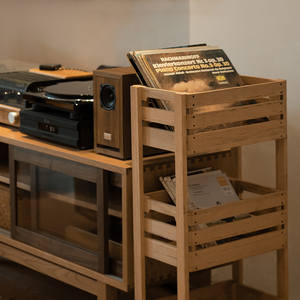 Estantería de Madera Maciza de Estilo Europeo, Minimalista, Multifuncional, de 3 Niveles, para Sala de Estar, Almacenamiento en el Suelo - Product Image 4