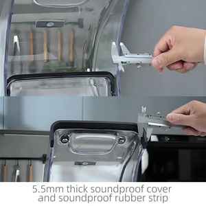 Ses kapağı ile ticari mikser 2L profesyonel yüksek hızlı büyük güç için buz ezmek yüzlü sıkacağı Milk Shake sos çorba - Product Image 5