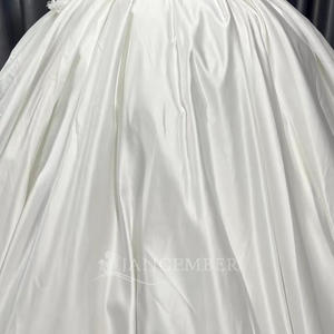 ชุดแต่งงานผ้าซาติน ชุดเจ้าสาวประดับดอกไม้ ชุดราตรีปักเลื่อมประดับลูกปัด ชุดงานเลี้ยงตอนเย็น ไนจีเรีย Lscm12 Jancember - Product Image 6