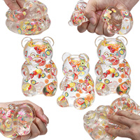 Transparante beer squishy speelgoed fruitplak gevuld met maltose stressverlichting langzaam terugverend rubber schattig voor gummy snoep decoratie