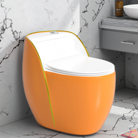 WC monobloc en céramique de luxe, design œuf, multicolore, pour salle de bain