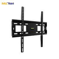 Rak TV Dinding Tetap Grosir Pabrik China 32"-65" VESA 400*400mm Hitam