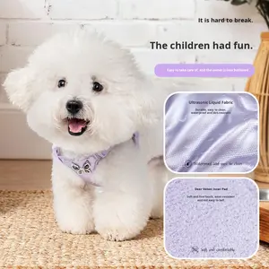 デザイナースタイル バタフライフラッシュ ドッグチェストバックハーネス 脱走防止 軽量 防水 ペットストラップ - Product Image 3