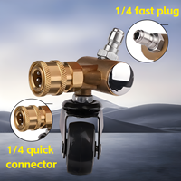 Roulettes de nettoyage de châssis de voiture 4000 livres/pouce carré Machine de nettoyage puissante 1/4 connecteur rotatif à connexion rapide