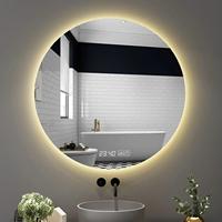Miroir LED à 3 couleurs réglables avec haut-parleur Bluetooth et anti-buée, miroir de maquillage moderne de luxe pour la maison, l'hôtel, le salon