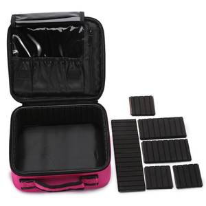 תיק איפור גדול ועמיד למים מ-EVA, תיק קוסמטיקה נייד לנסיעות עם מחיצה ניתנת להזזה, אפשרות להדפסת לוגו מותאם אישית - Product Image 4