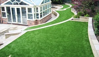 Kunstrasen-Teppich 10mm Weicher Landschaftsrasen für Sport & Garten Fitnessstudio-Nutzung mit PE & PP Material