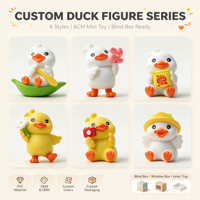 Vente en gros de figurines de dessins animés de la série Canard en boîte mystère, figurines d'animaux mignonnes pour bébés, cadeau pour filles, personnage de dessin animé