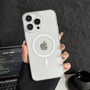 Funda Magnética Transparente Minimalista Premium para iPhone 16, Carcasa Protectora Antigolpes para iPhone 15 Pro Max, 14, 13 - Product Image 3