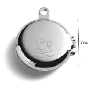 Creative Design Metal Embossed Logo Mini Dual Side <b>Mirror</b> Folding <b>Compact</b> Keychain <b>Mirror</b> - Product Image 4